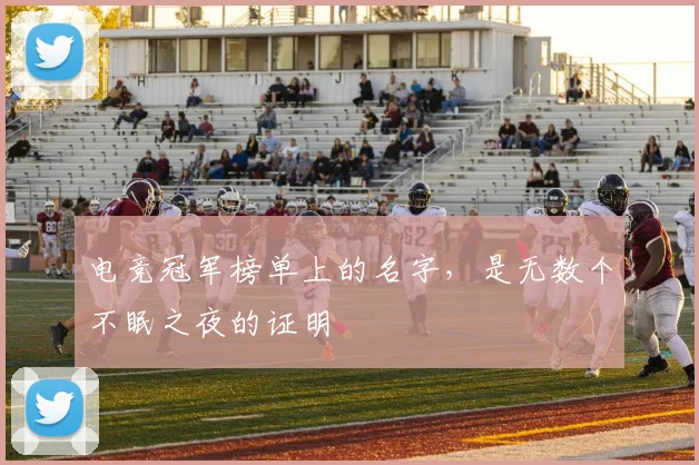 电竞冠军榜单上的名字，是无数个不眠之夜的证明
